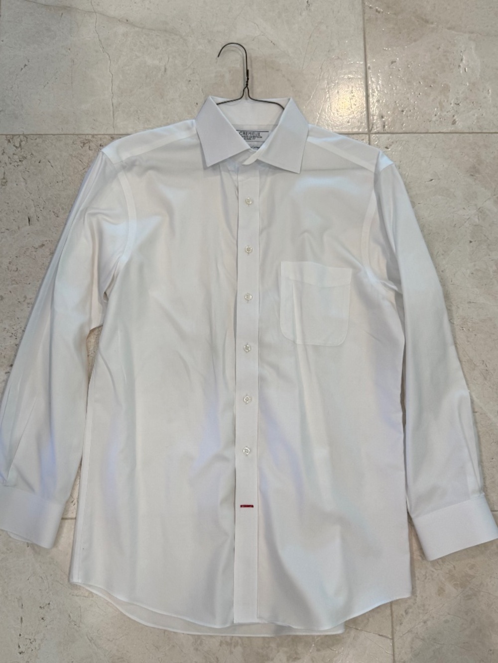 Cremieux Advanced Generation White Pima Cotton Non-Iron Dress Shirt 15.5 33
